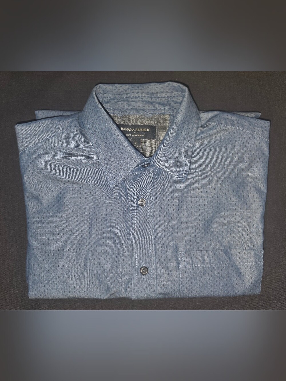 Banana Republic Light Blue Micro-Print Button-Down Shirt